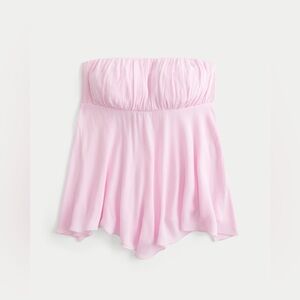 Hollister Babydoll Removable Straps Handkerchief Top